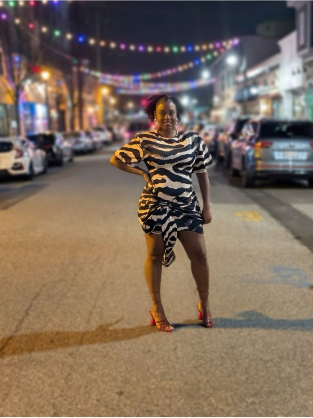 Zebra Print Mini Dress